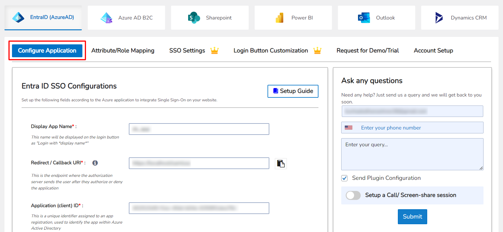 azure office365 integration - Azure AD Configure Application