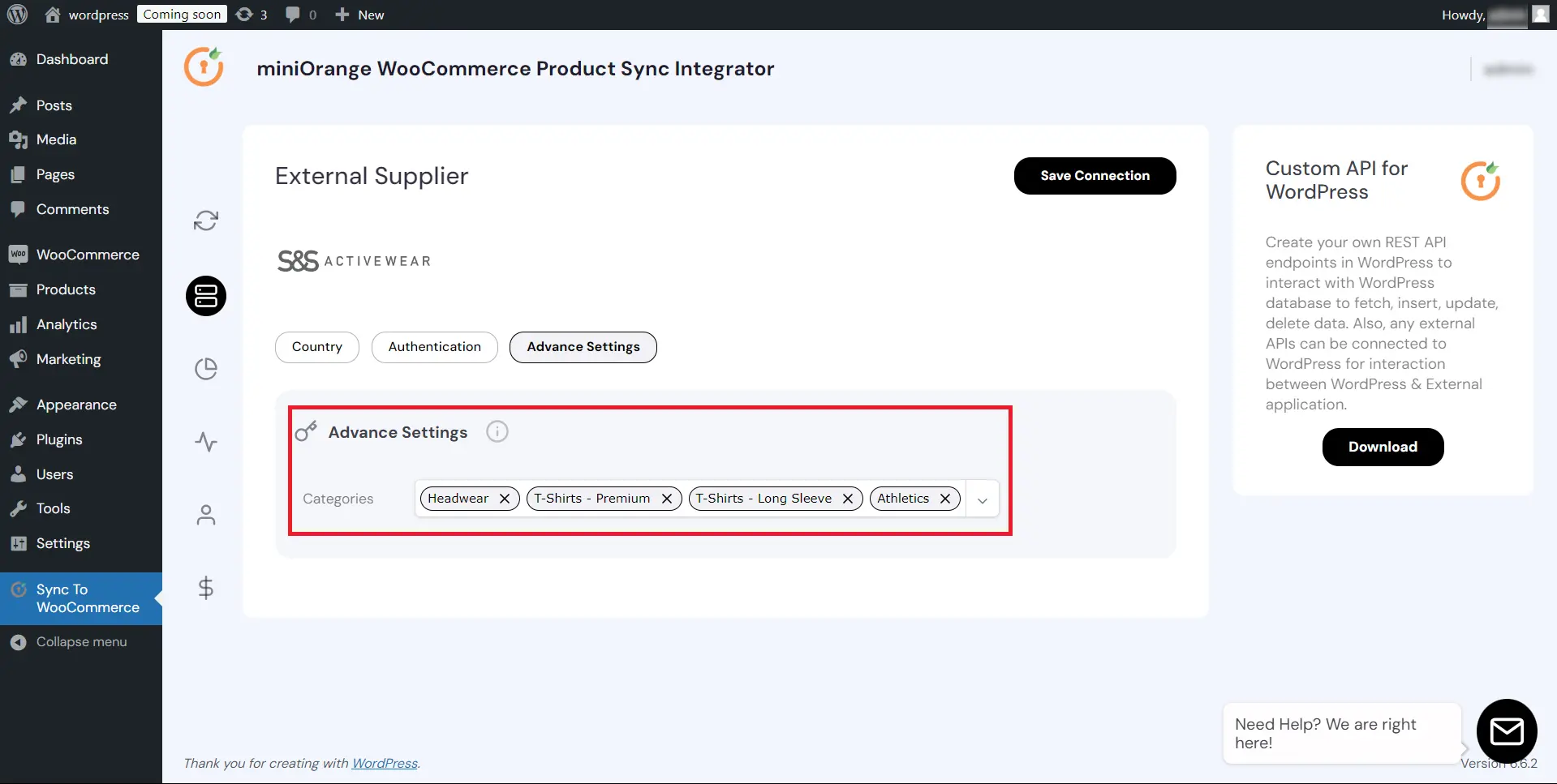 WooCommerce Product Sync - sync analytics