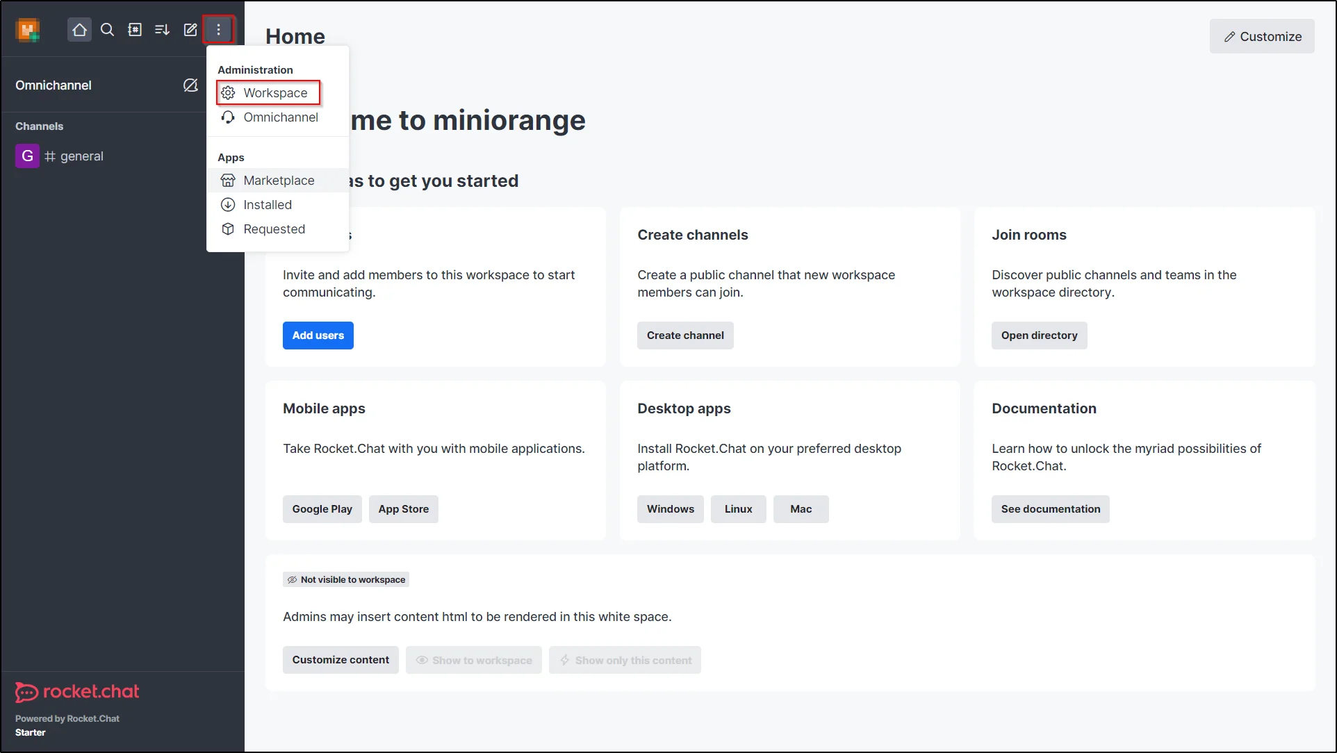 Drupal-SAML-IdP-RcoketChat-SP-Navigate-to-workspace