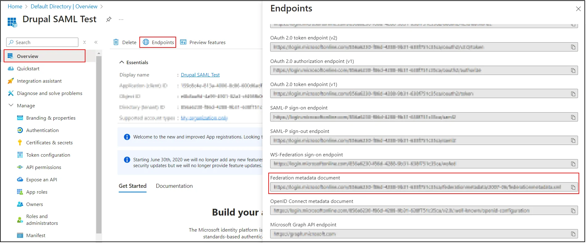 Office 365 SAML SSO with Office 365 as IDP, Endspoint