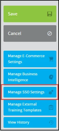 Absorb LMS manage sso settings