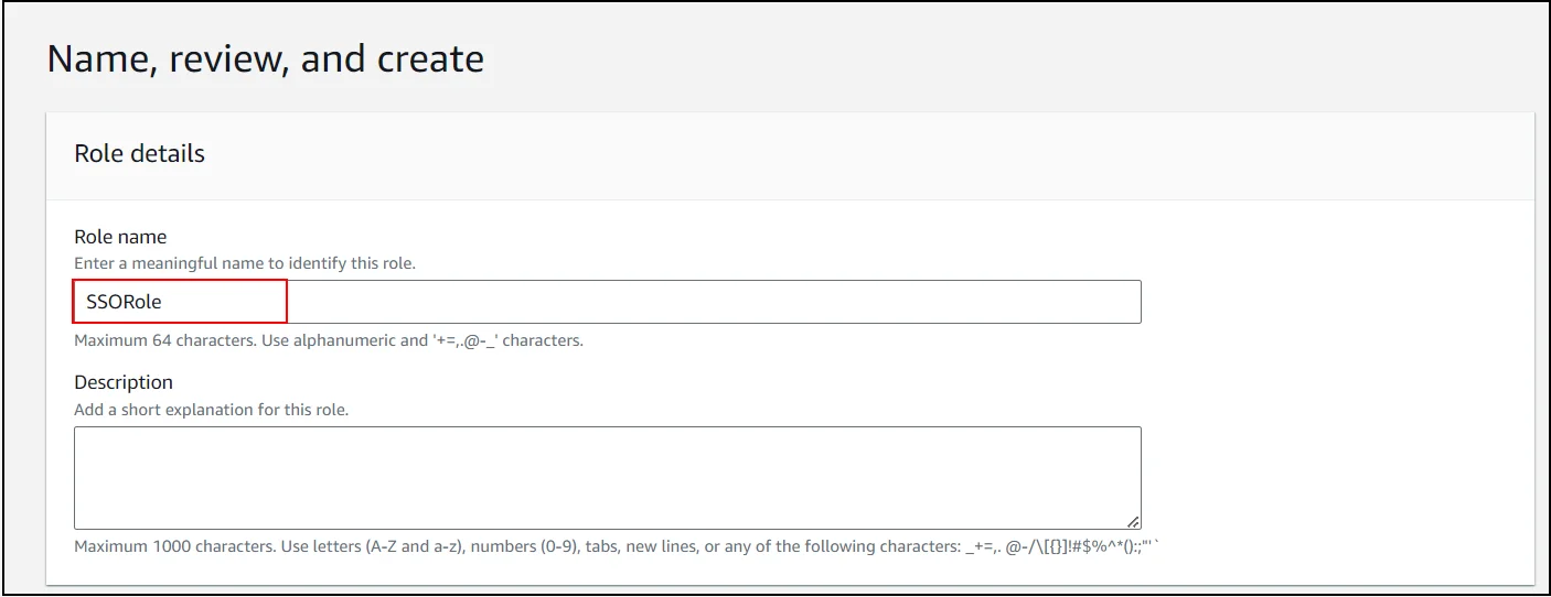 drupal saml idp aws new role name