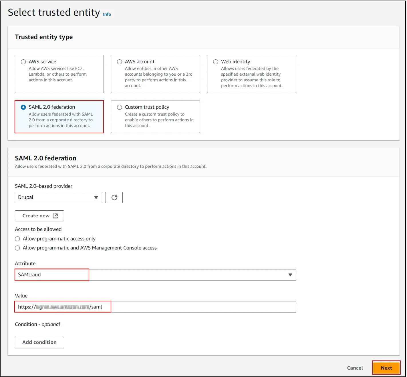 drupal saml idp aws SAML fedration