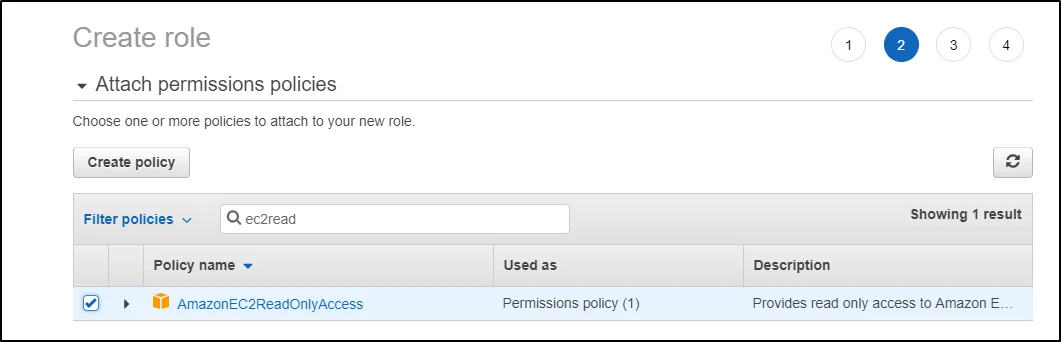 amazon appstream saml single sign on - choose policy name