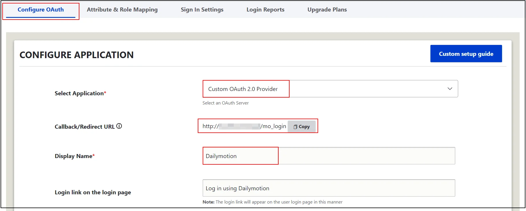 Drupal oauth client configure oauth tab