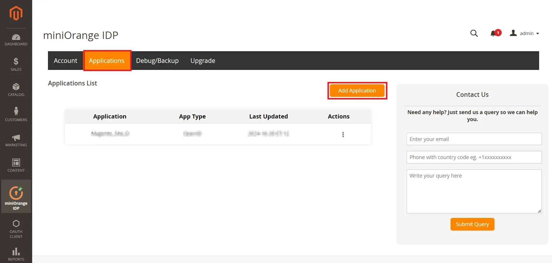 Magento as SAML IDP Add Application