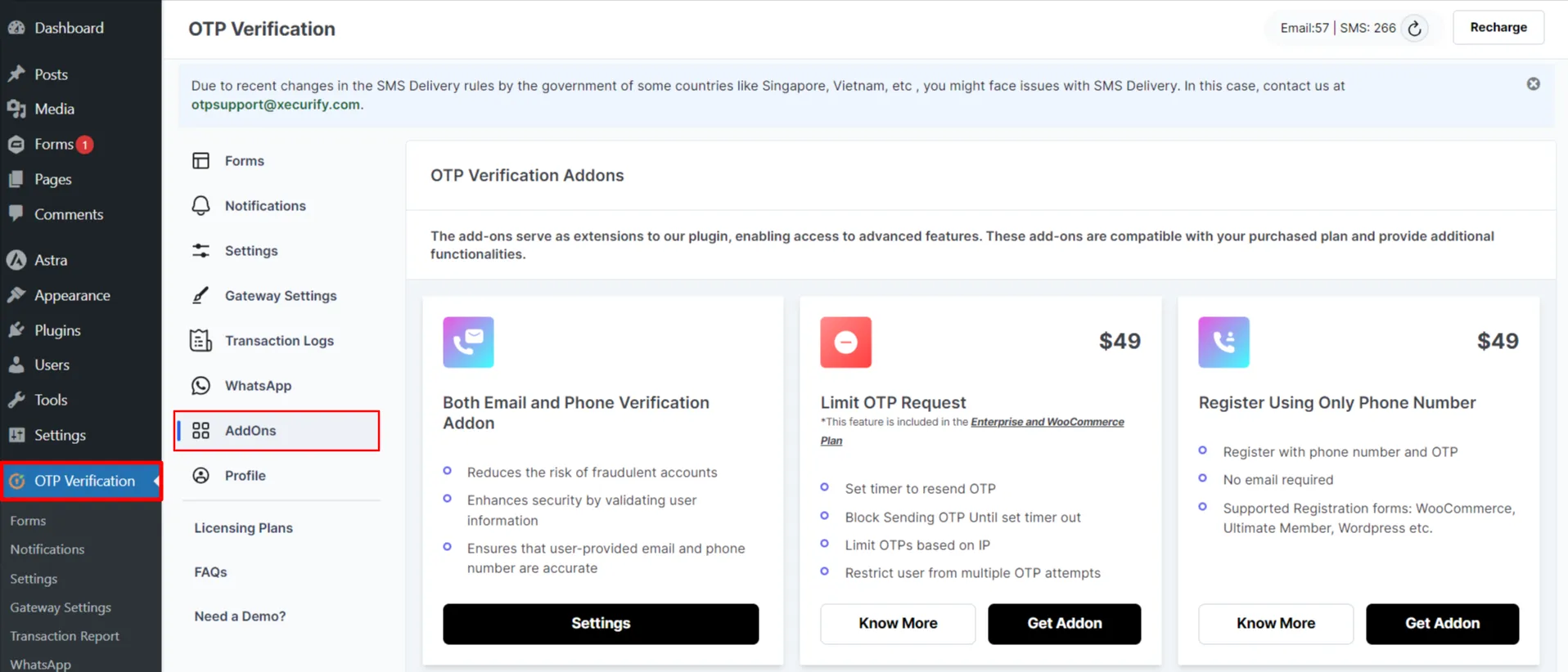 Both Email and Phone Verification Add-on - Go OTP Verification Plugin