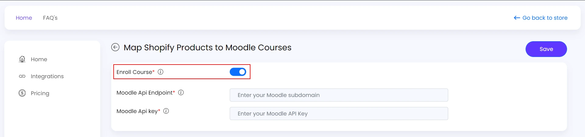 Shopify SyncUP - Course Sync with Moodle - Enroll Course