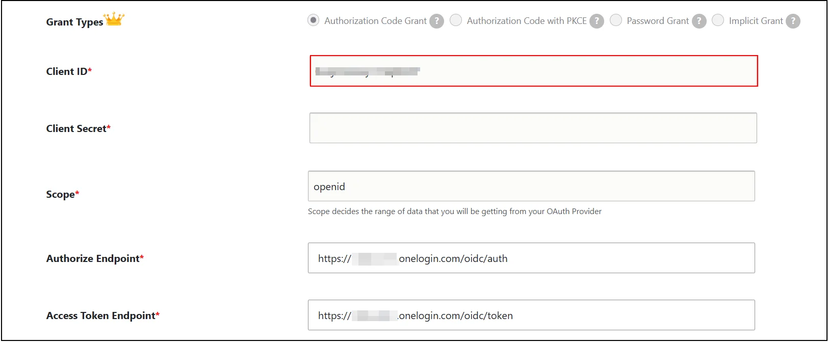 Drupal OAuth OpenID Single Single On - Under Configure OAuth tab, paste the Client ID into respective field