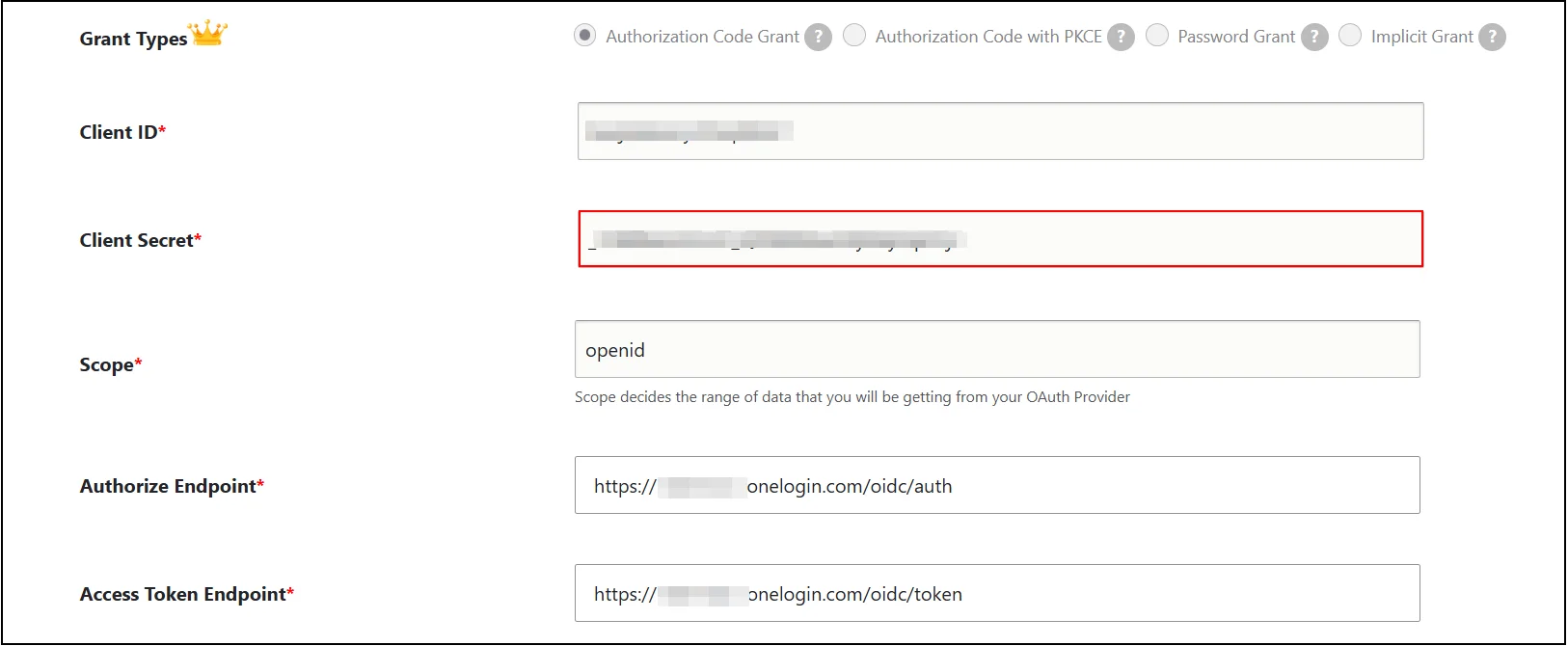 Drupal OAuth OpenID Single Single On - Paste the copied Client Secret into corresponding text field