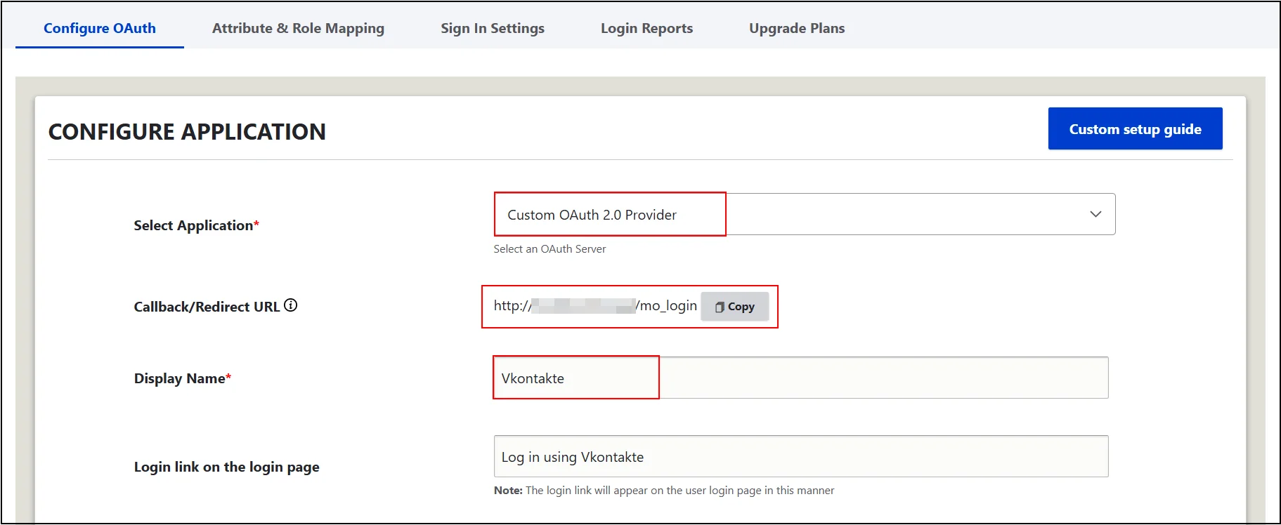 Drupal oauth client configure oauth tab