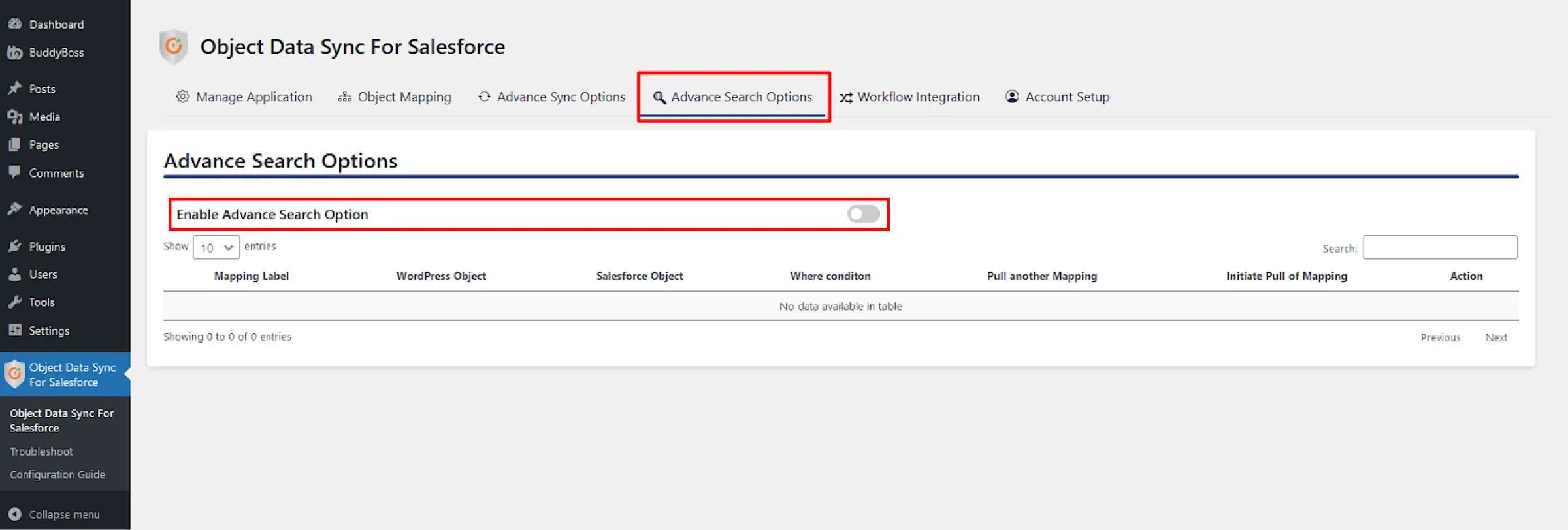 Filter Salesforce Records Sync to WordPress | Enable Advance Search Option