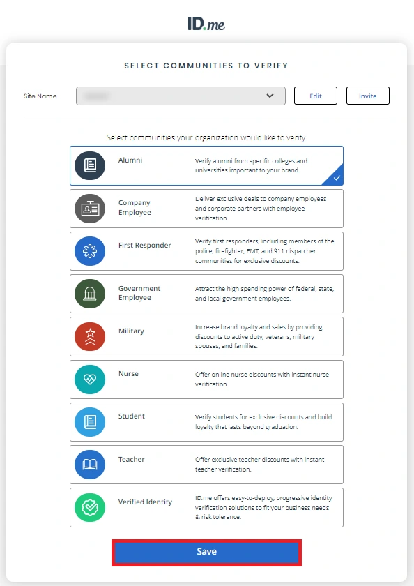 ID.me Single Sign-On (SSO) - Verify Additional Communities