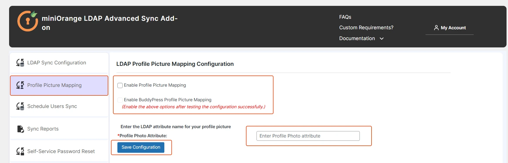 ldap profile picture mapping configuration