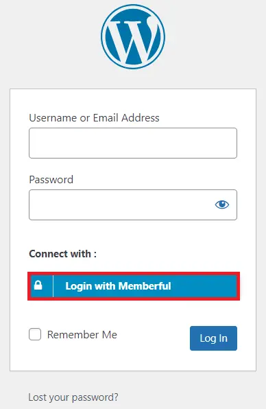 Memberful  Single Sign-on (SSO) - WordPress create-newclient login button setting