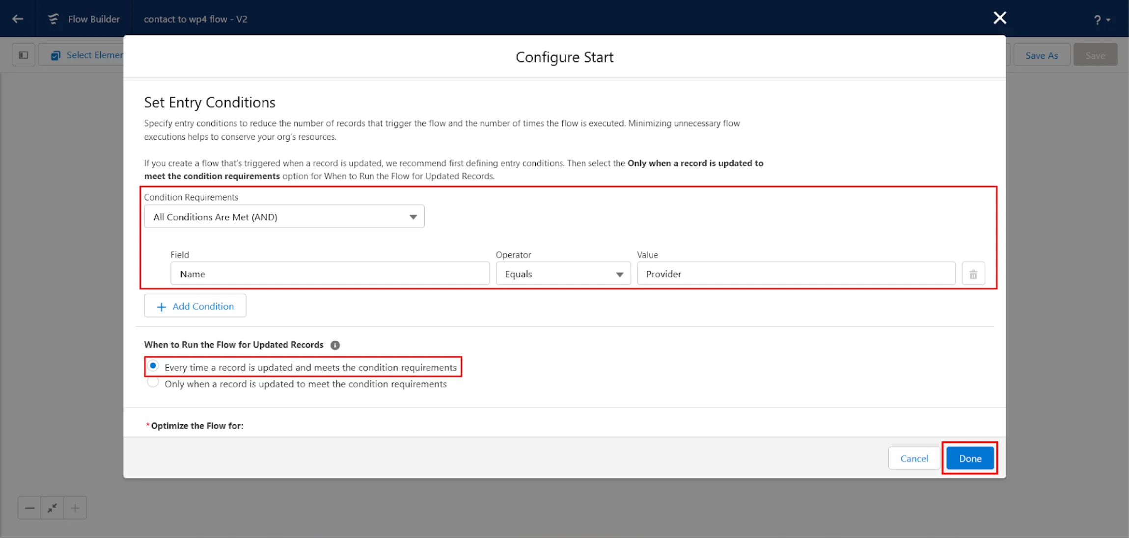 Filter Salesforce Records Sync to WordPress | Set Entry Conditions