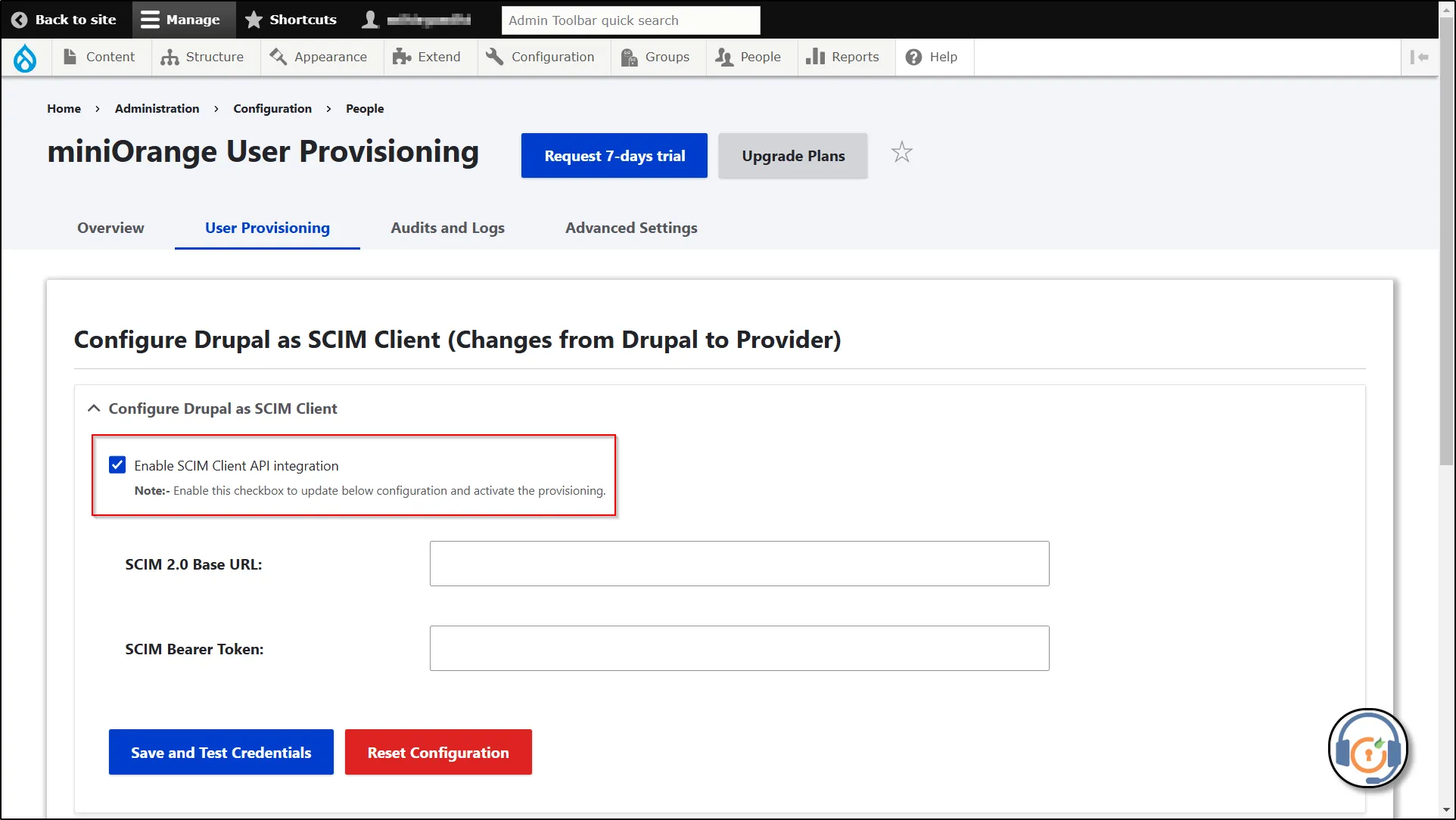 Drupal User Provisioning - SCIM Client - Enable SCIM Client API Integration