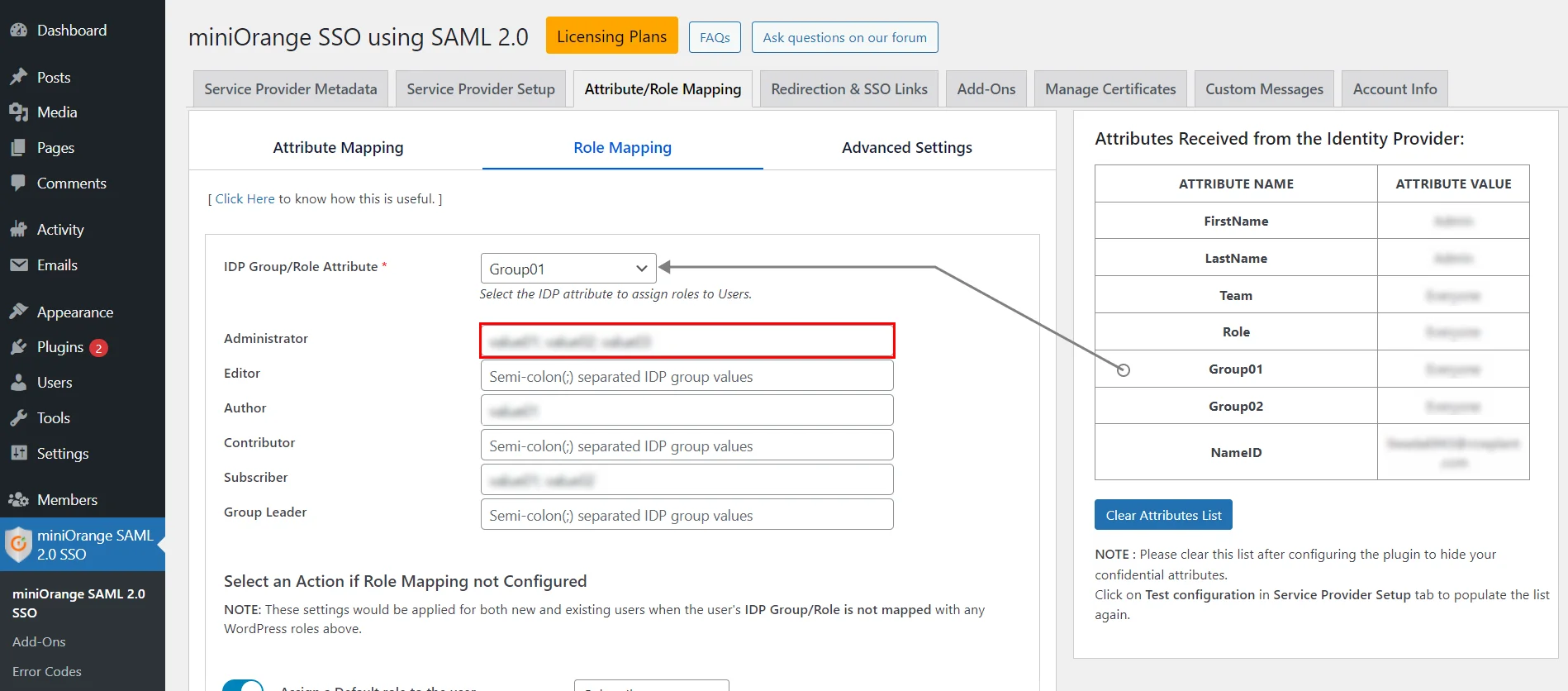 MemberPress Integration - Select IdP Group from Dropdown