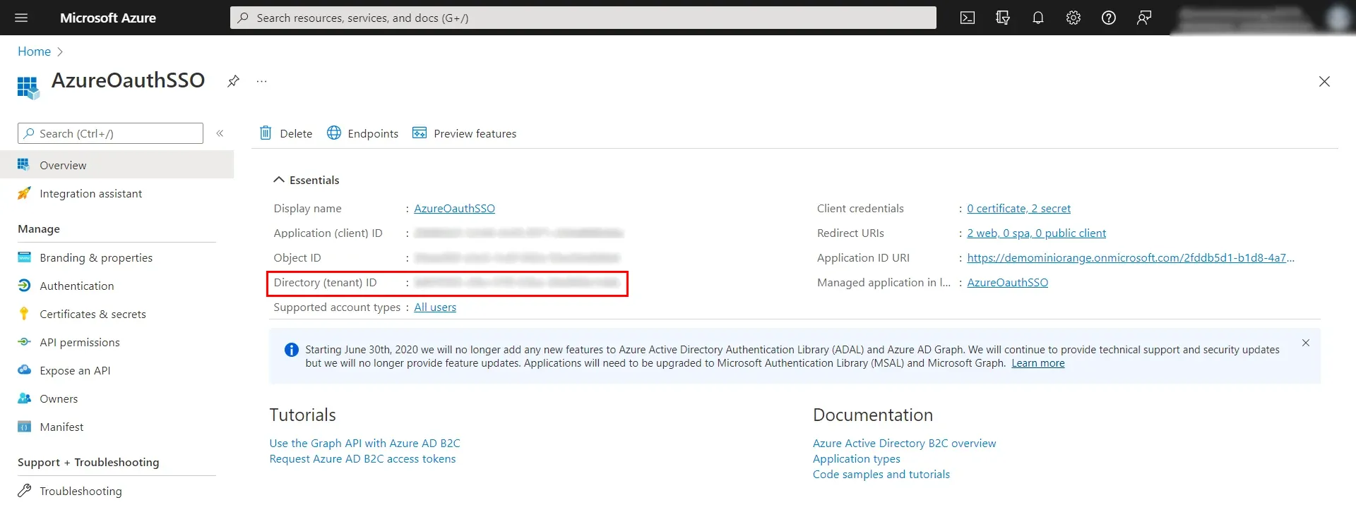 (Microsoft Entra ID) Azure AD oauth SSO shopify - user Info endpoints