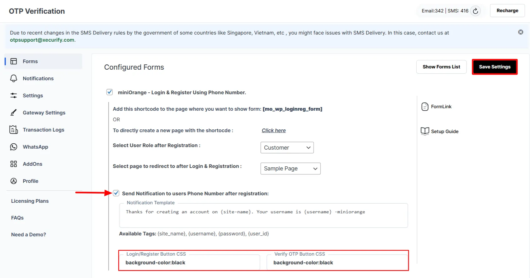 WS Form - search WS Form Contact Form