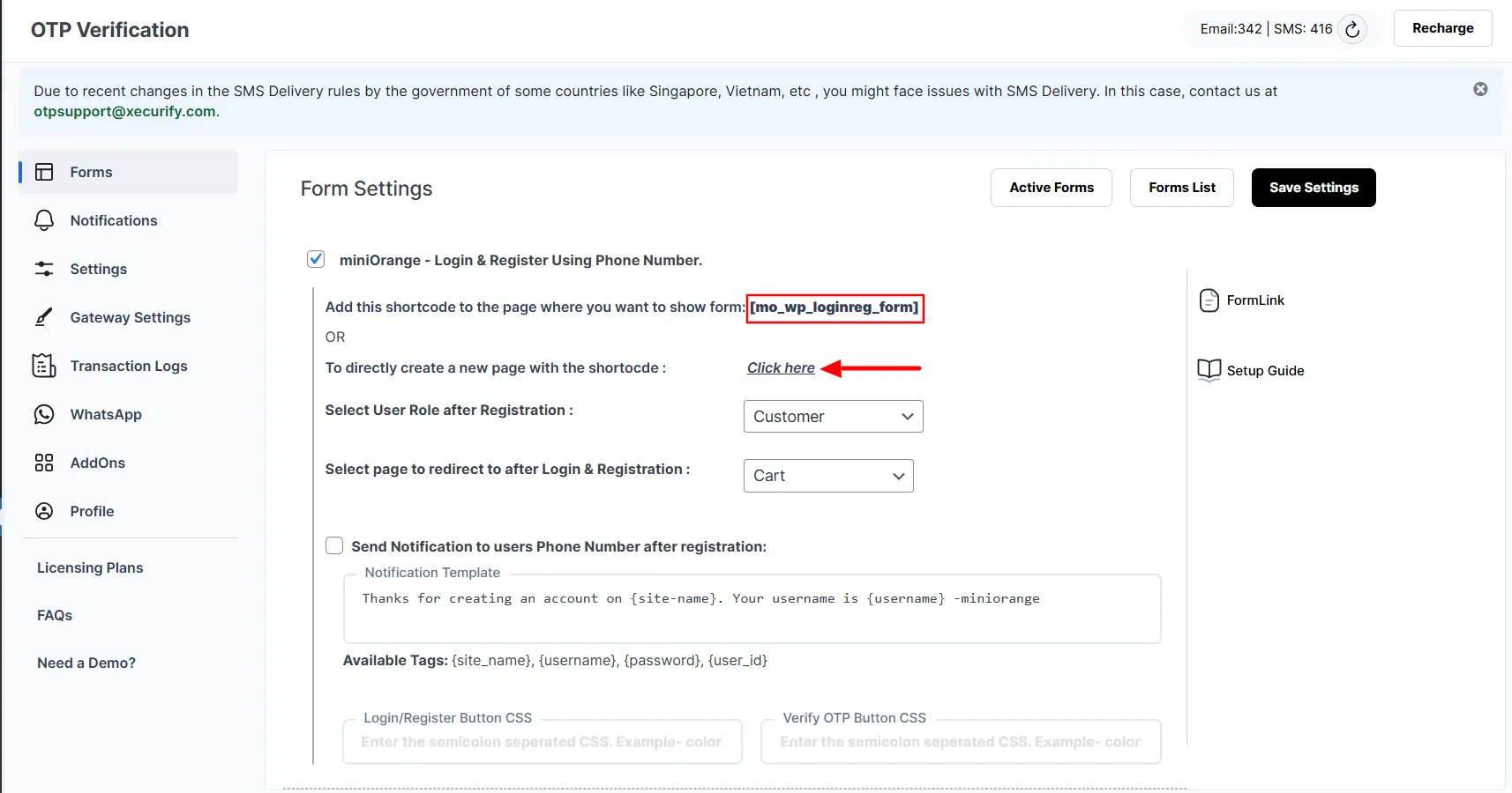 WS Form - search WS Form Contact Form