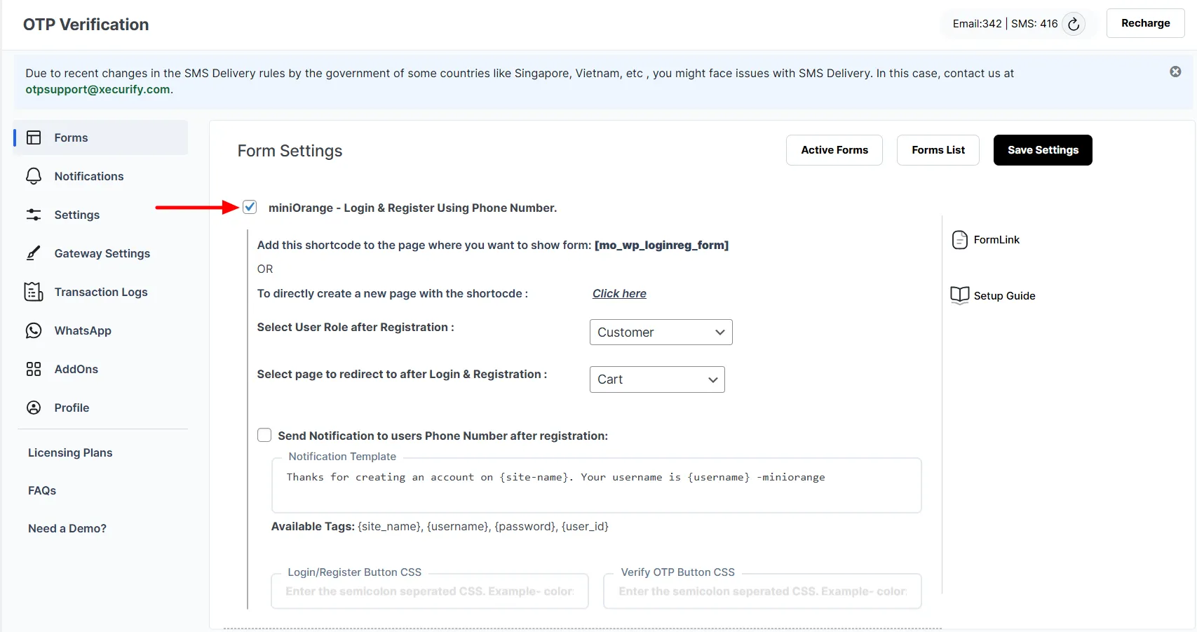 WS Form - search WS Form Contact Form