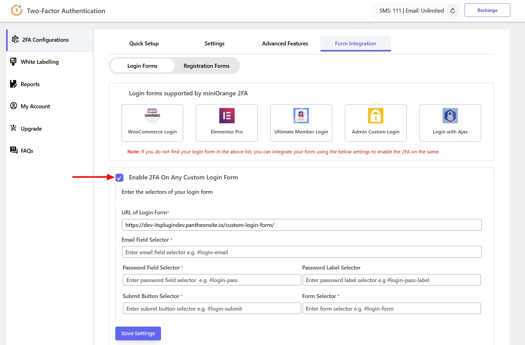 Custopm Login Form - Enable Custom Login Form