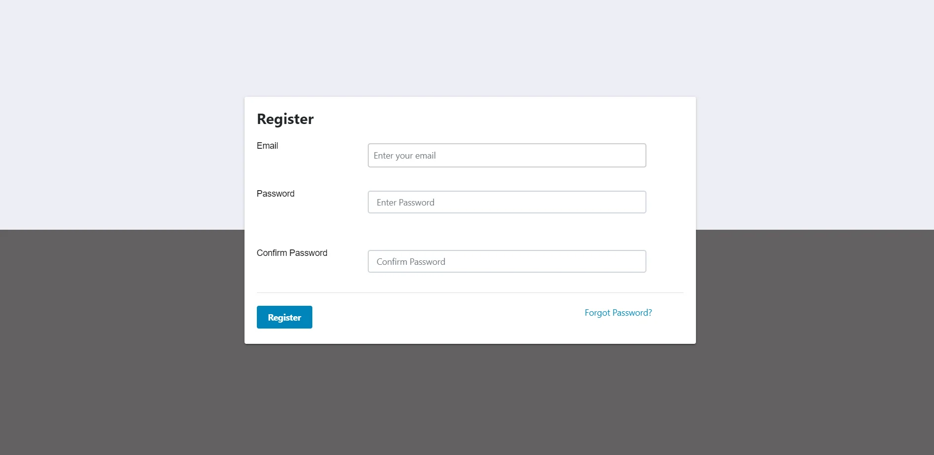 ASP.NET Core- registeration page