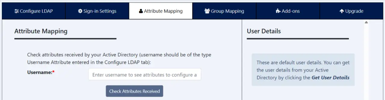 Setup Attribute Mapping