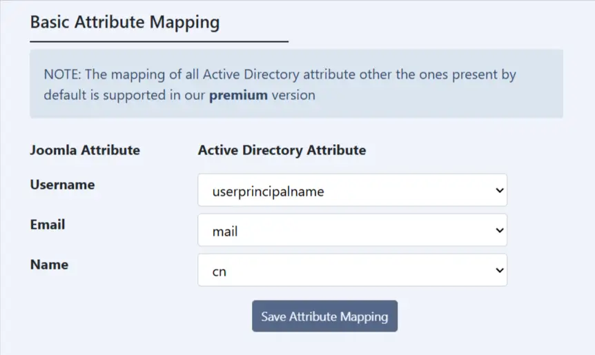 Basic Attribute Mapping