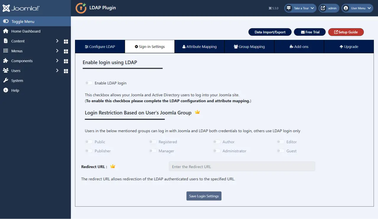 Enable LDAP Login