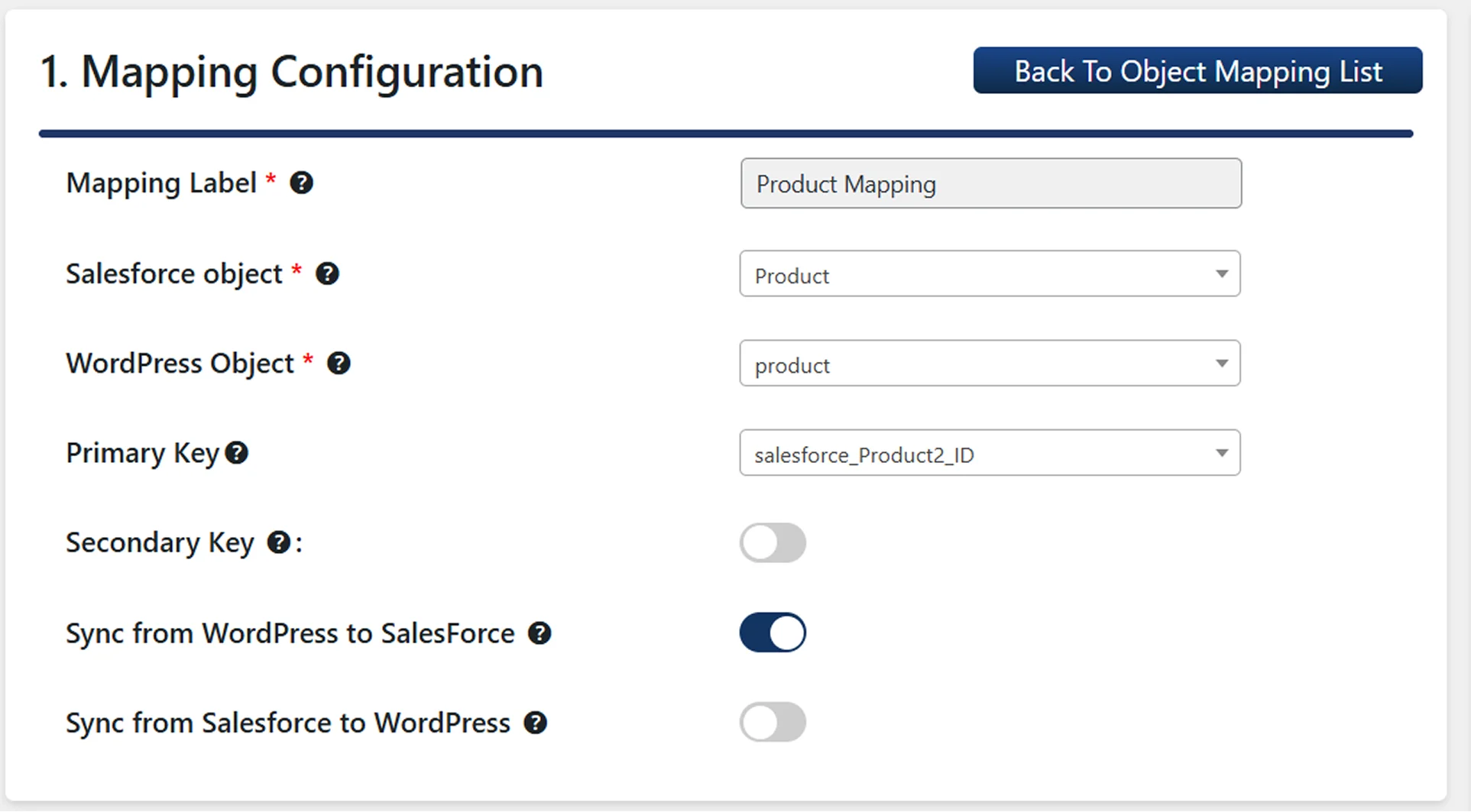 WooCommerce Data Sync to Salesforce Object | Product Mapping using Legacy Storage