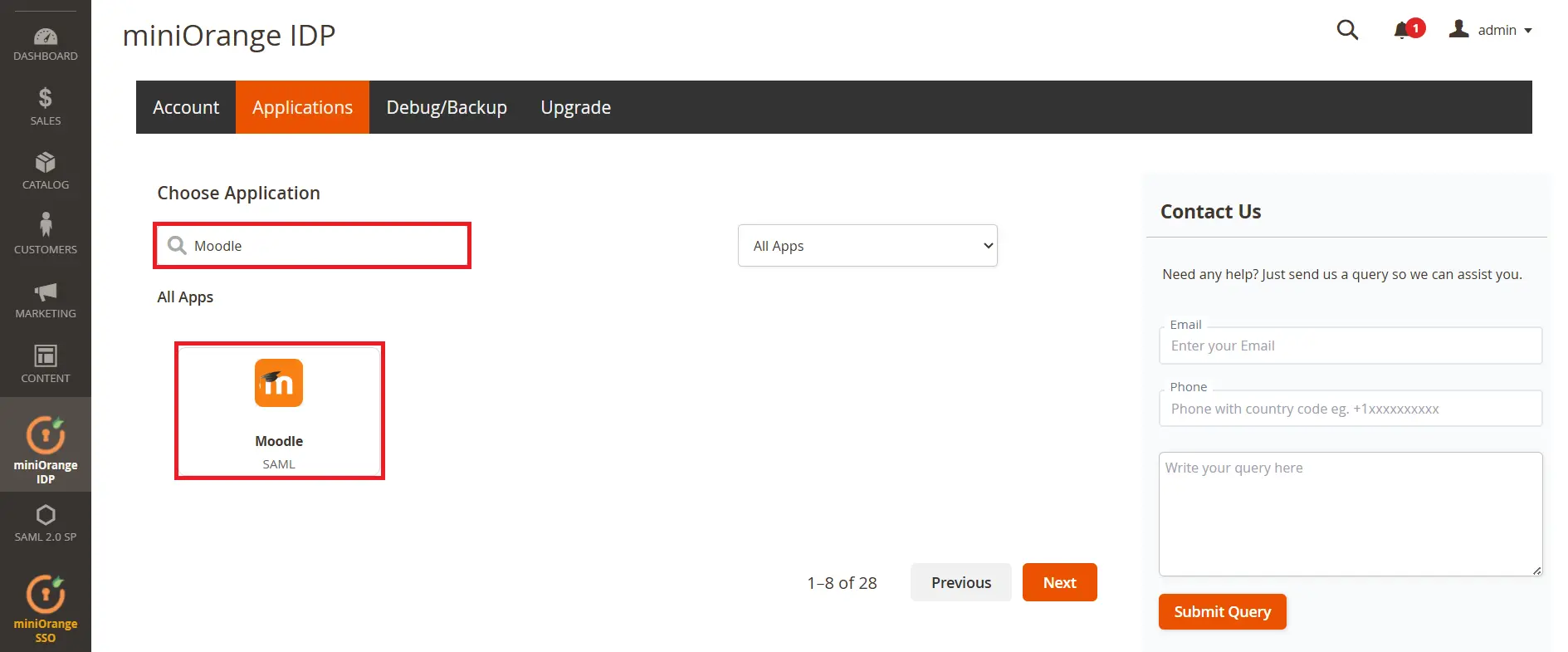 Magento as SAML IDP - Search Moodle
