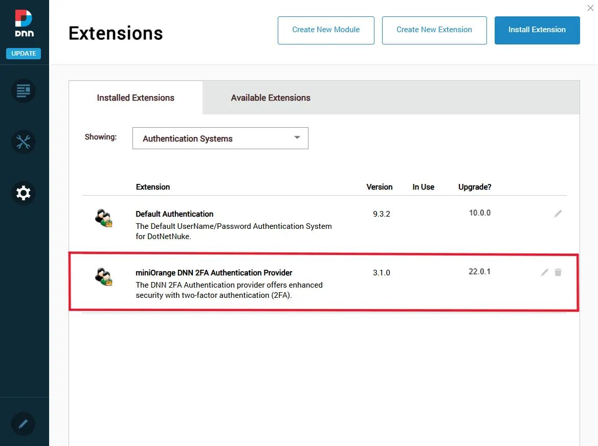 DotNetNuke Two Factor Authentication (2FA) for OTP over SMS | DotNetNuke 2FA | DNN 2FA - Install DotNetNuke Two Factor Authentication (2FA) Extension