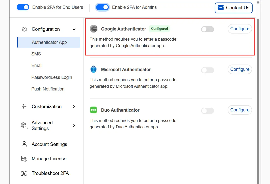 DotNetNuke Two Factor Authentication (2FA) for Google Authenticator | DotNetNuke 2FA | DNN 2FA - Select DNN roles for Google Authenticator