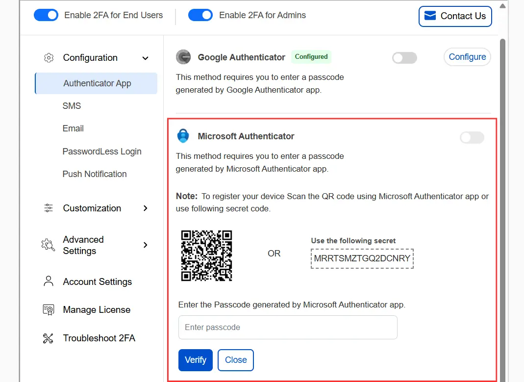 DotNetNuke Two Factor Authentication (2FA) for Google Authenticator | DotNetNuke 2FA | DNN 2FA - Select DNN roles for Google Authenticator