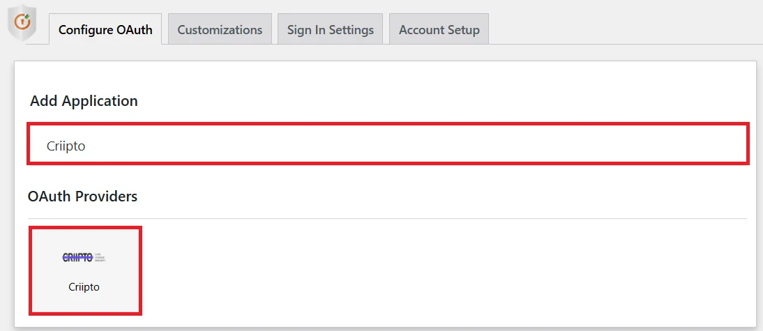 Criipto SSO login - BankId/Mitid login - Add new application