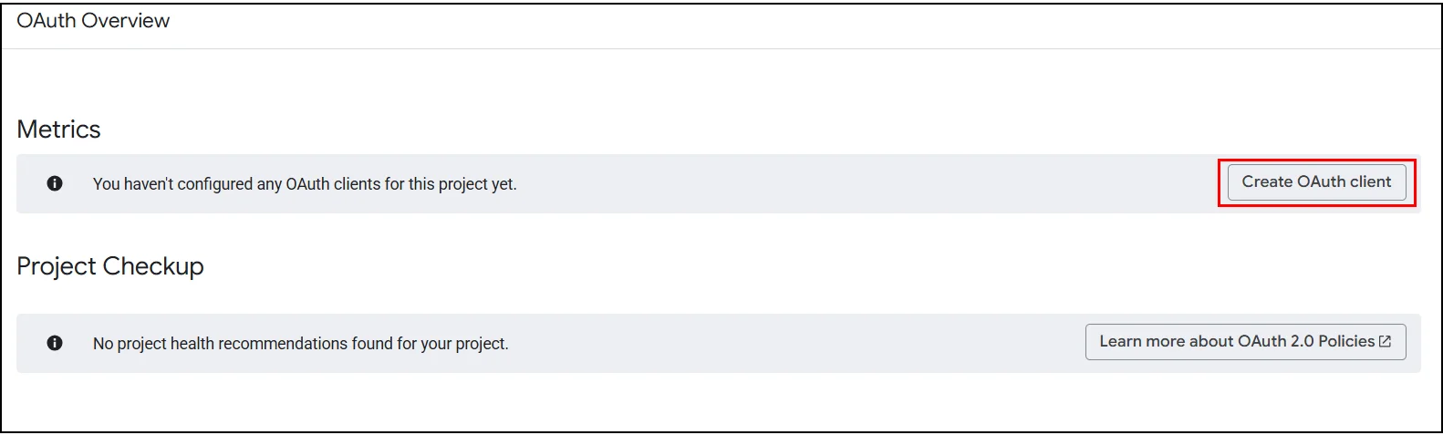 Google Apps SSO - create OAuth Client 