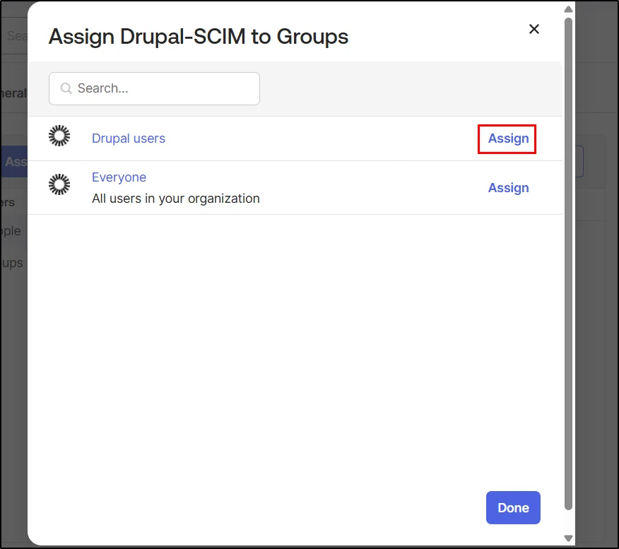 Drupal-Okta-provisioning-assogn-to-groups