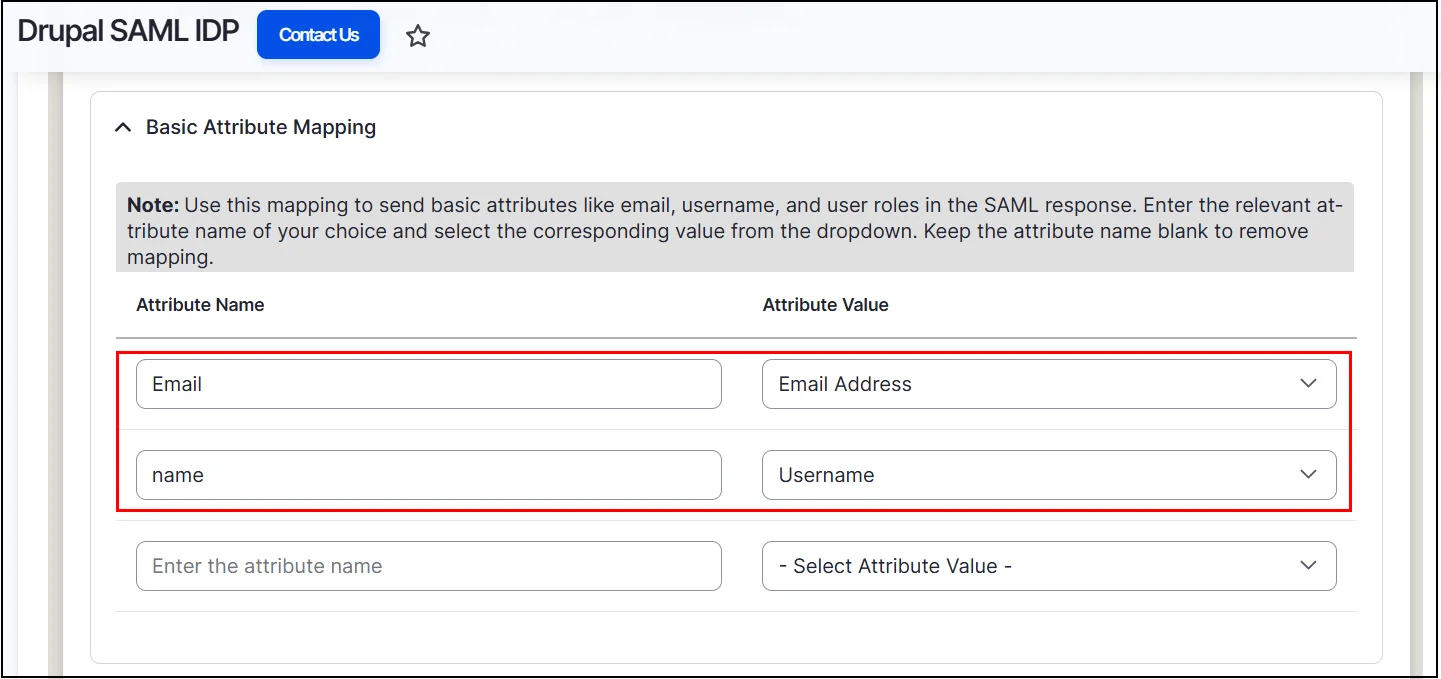 Drupal-SAML-IDP-Moodle-Attribute-Mapping