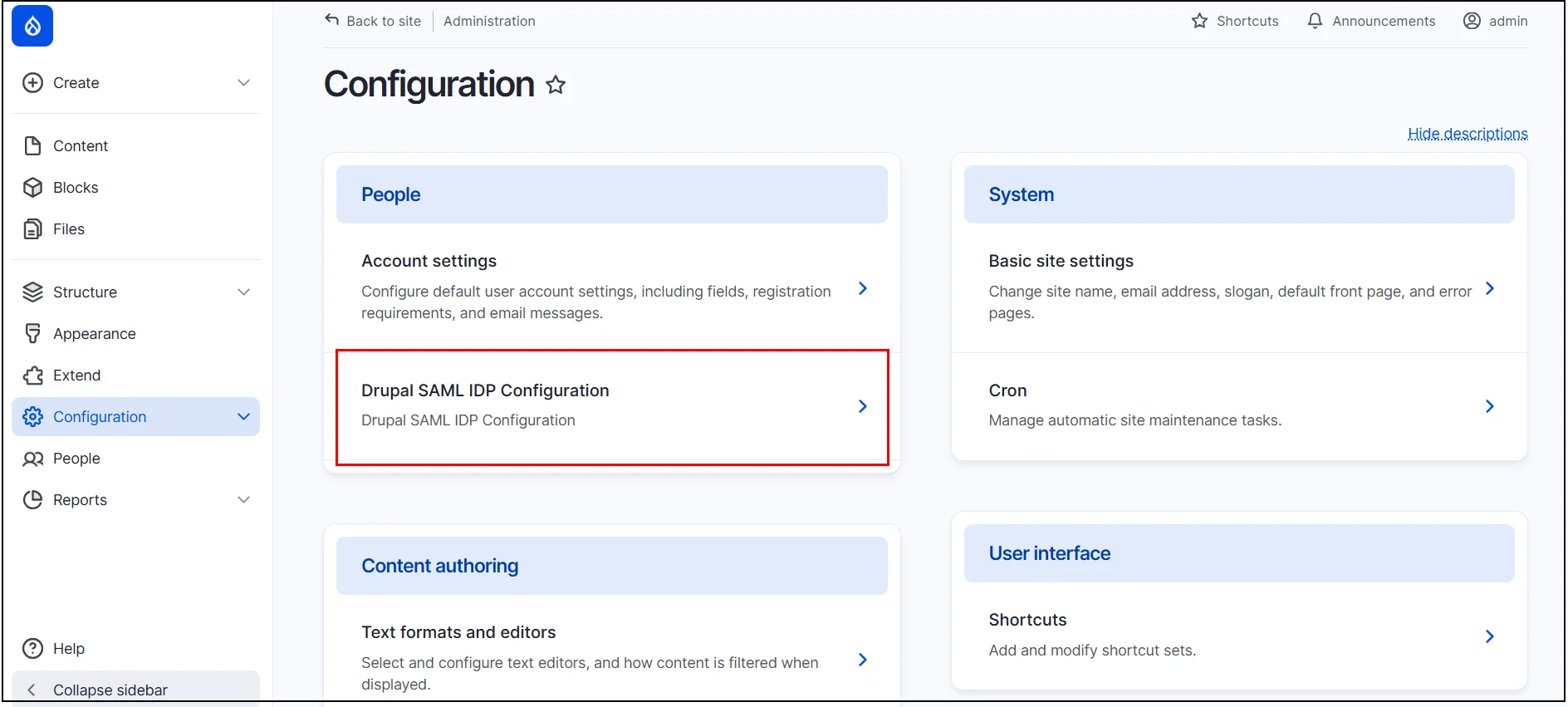Drupal-SAML-IDP-Configuration