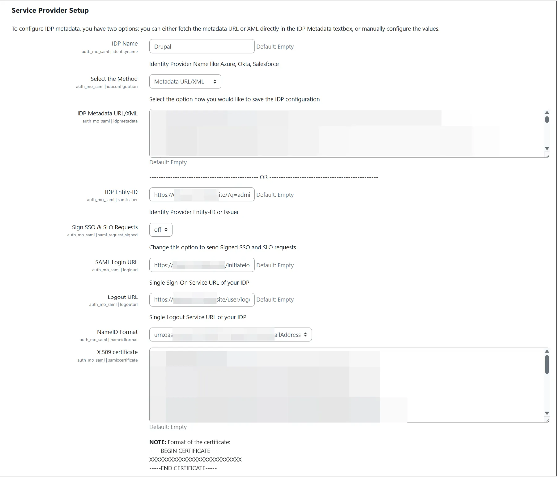 Moodle-SAML-Single-Sign-on-paste-the-IdP-metadata-file-in-the-field