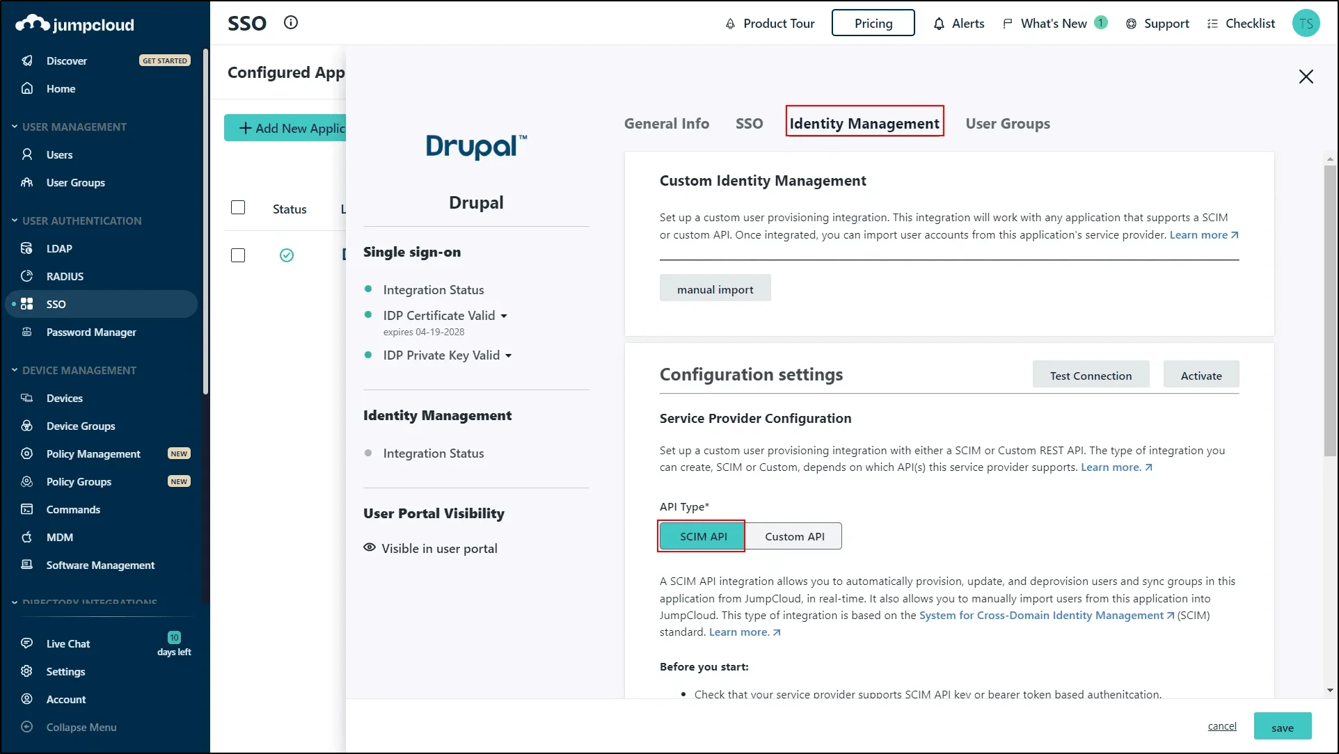 JumpCloud-SCIM-Client-Select-SCIM-API