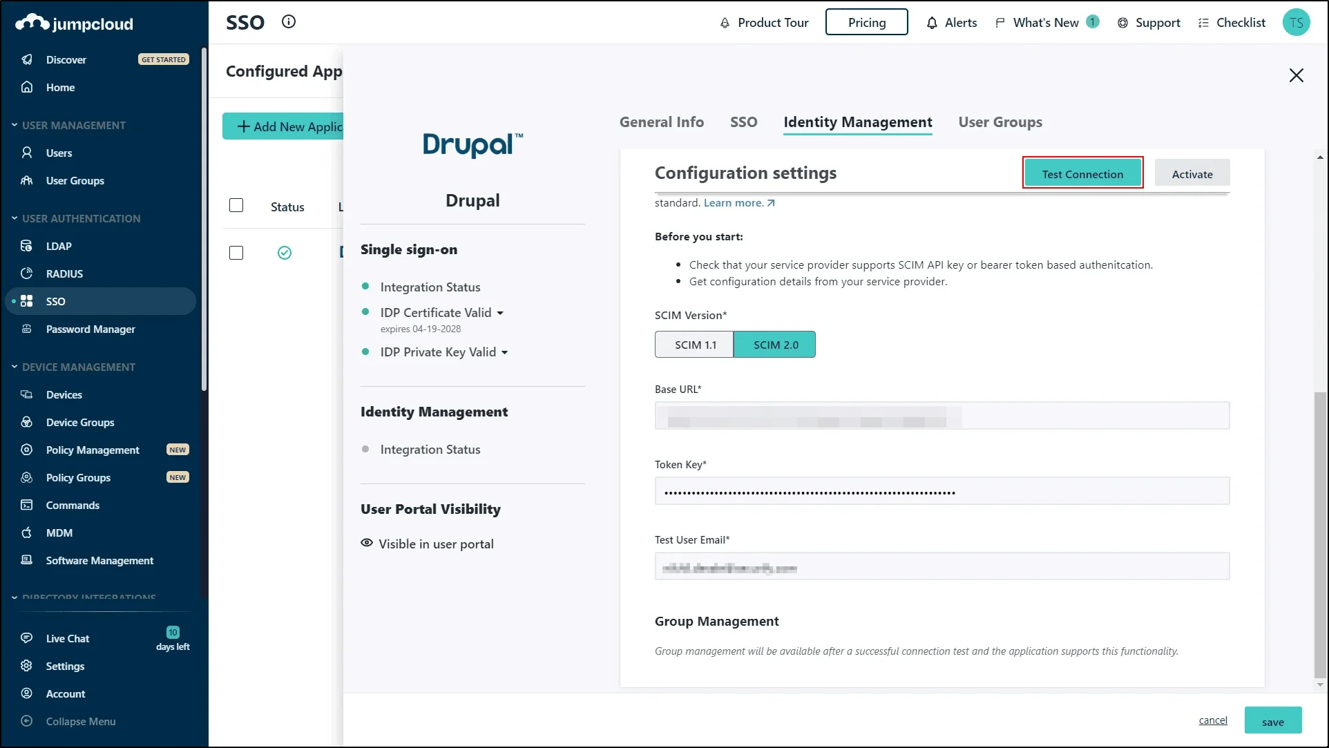 JumpCloud-SCIM-Client-Click-Test-Connection
