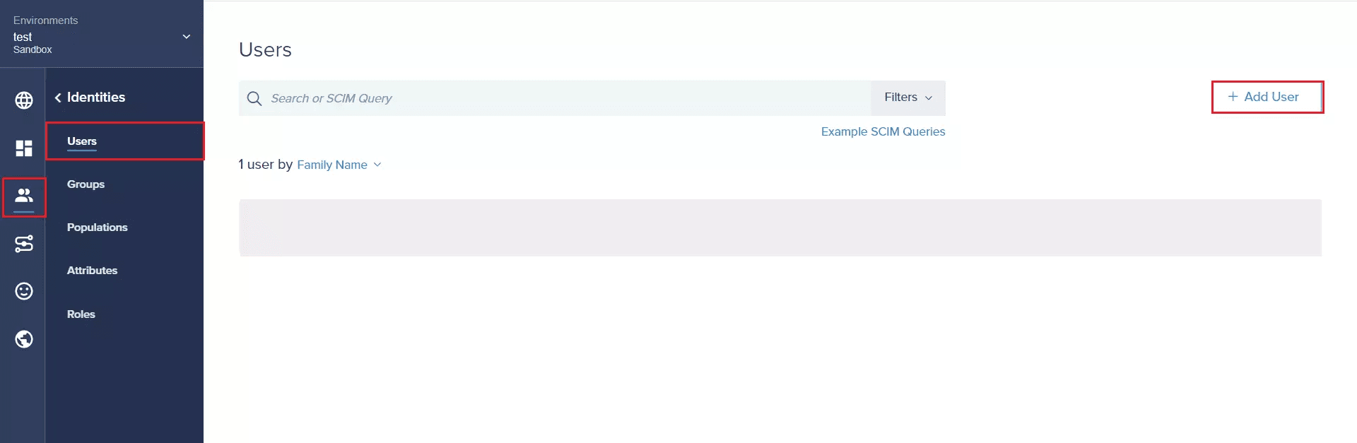 Scim User Provisioning - SCIM Configuration tab