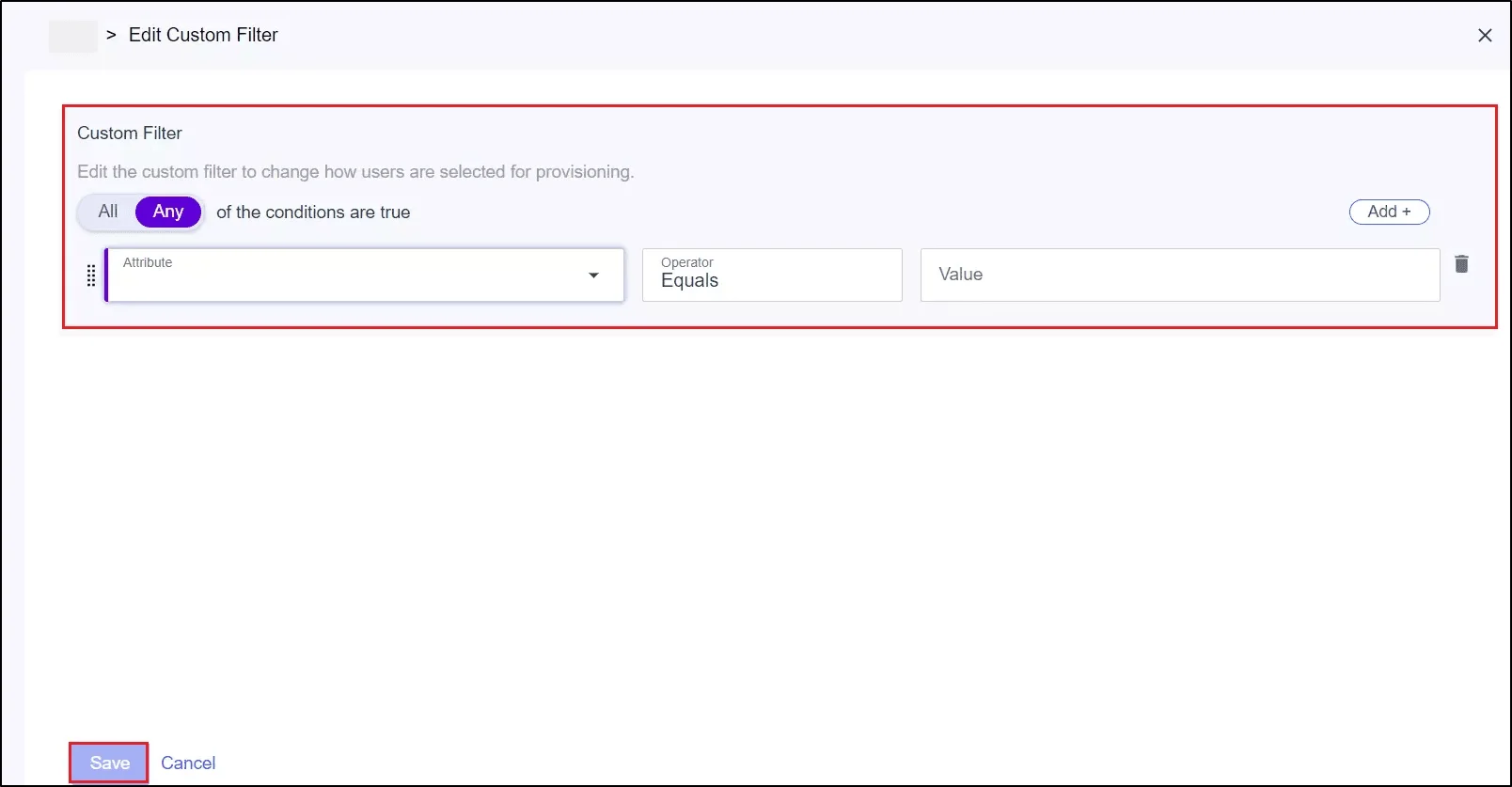 Scim User Provisioning - SCIM Configuration tab