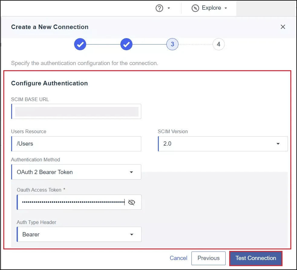 Scim User Provisioning - SCIM Configuration tab