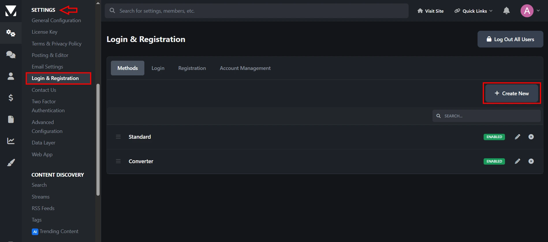Invision Community SSO using Shopify as an Identity Provider (IdP) - Click on Login & Registration
