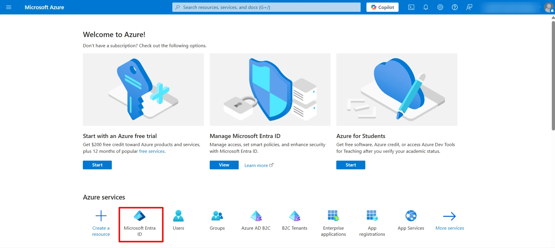 Azure AD user sync with Joomla - Home Screen