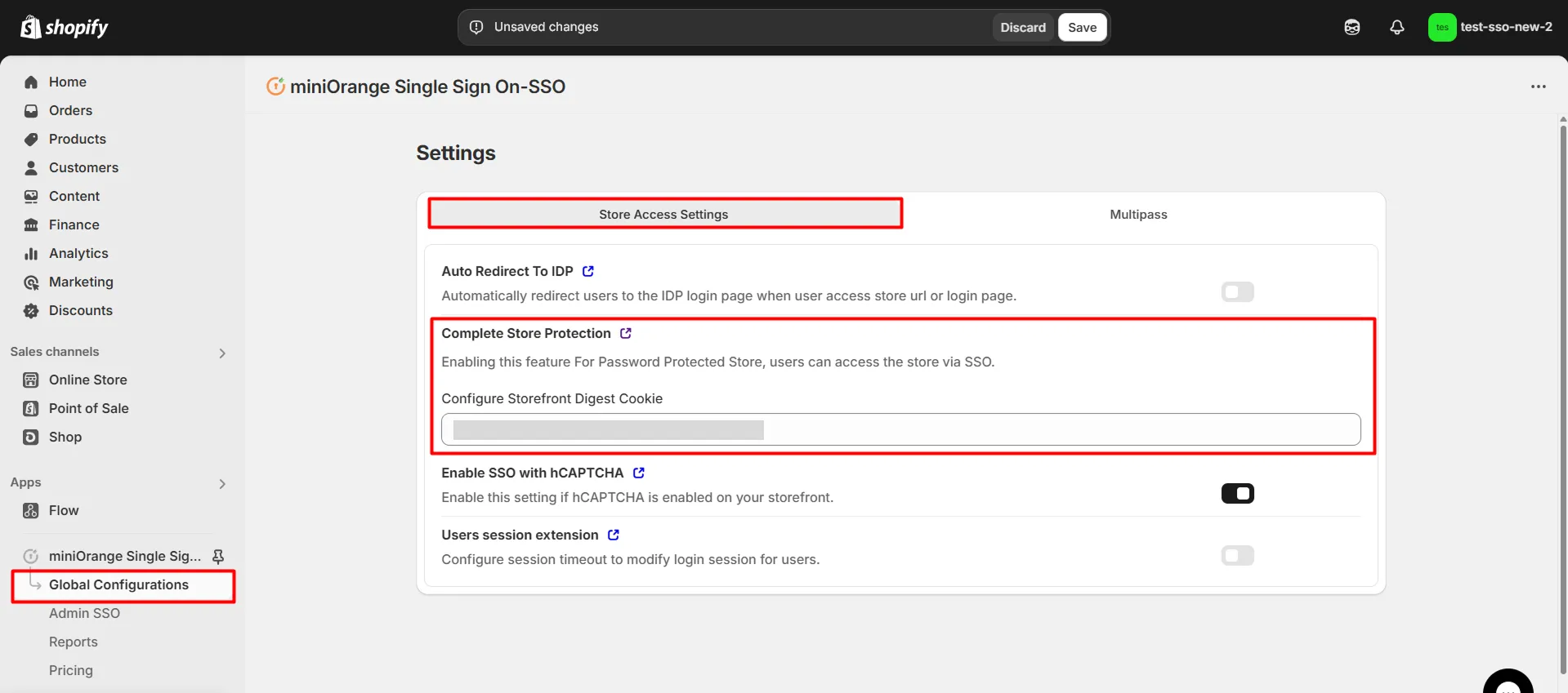 Shopify OAuth 2.0 SSO - Click on login button